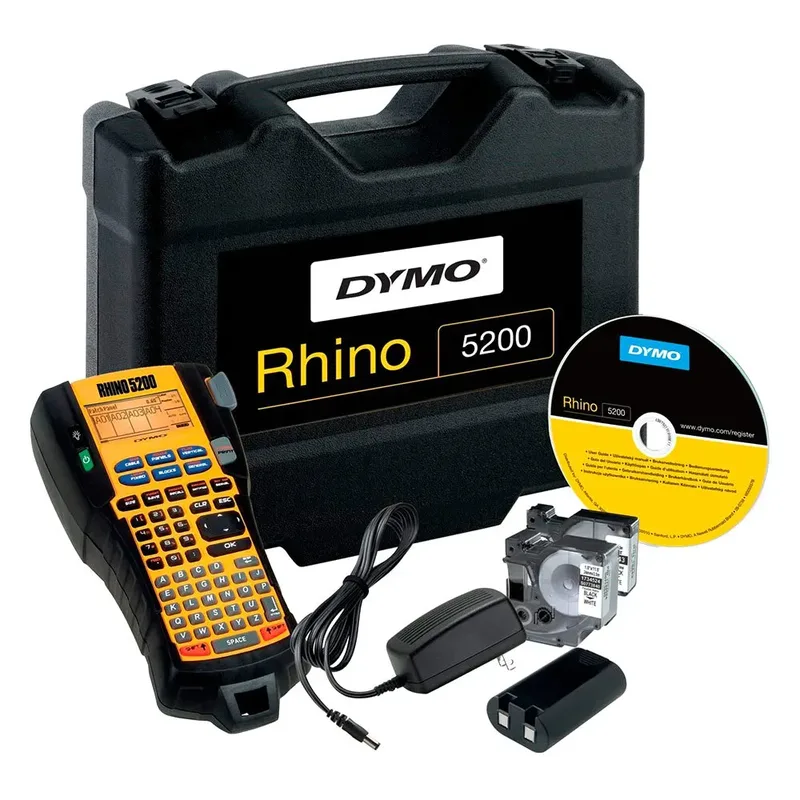Labelprinter Dymo Rhino 5200 industrieel abc 19mm geel in koffer van DYMO – productfoto 4 van 5