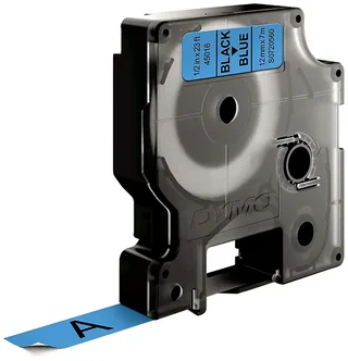 Labeltape Dymo LabelManager D1 polyester 12mm zwart op blauw van DYMO – productfoto 3 van 3