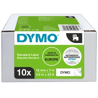 D1-Etikettenband schwarz auf wei 12 mm x 7 m 10 Stck von DYMO – Produktfoto 1 von 2