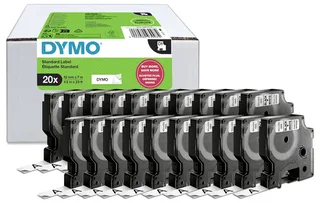 Labeltape Dymo LabelManager D1 polyester 12mmx7m zwart op wit 20 stuks von DYMO – Produktfoto 2 von 2