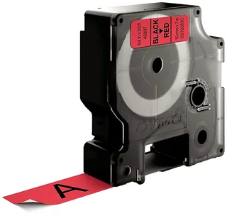 Labeltape Dymo LabelManager D1 polyester 19mm zwart op rood van DYMO – productfoto 3 van 3