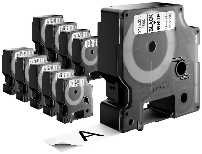 D1-Etikettenband schwarz auf wei 19 mm x 7 m 10 Stck von DYMO – Produktfoto 3 von 3