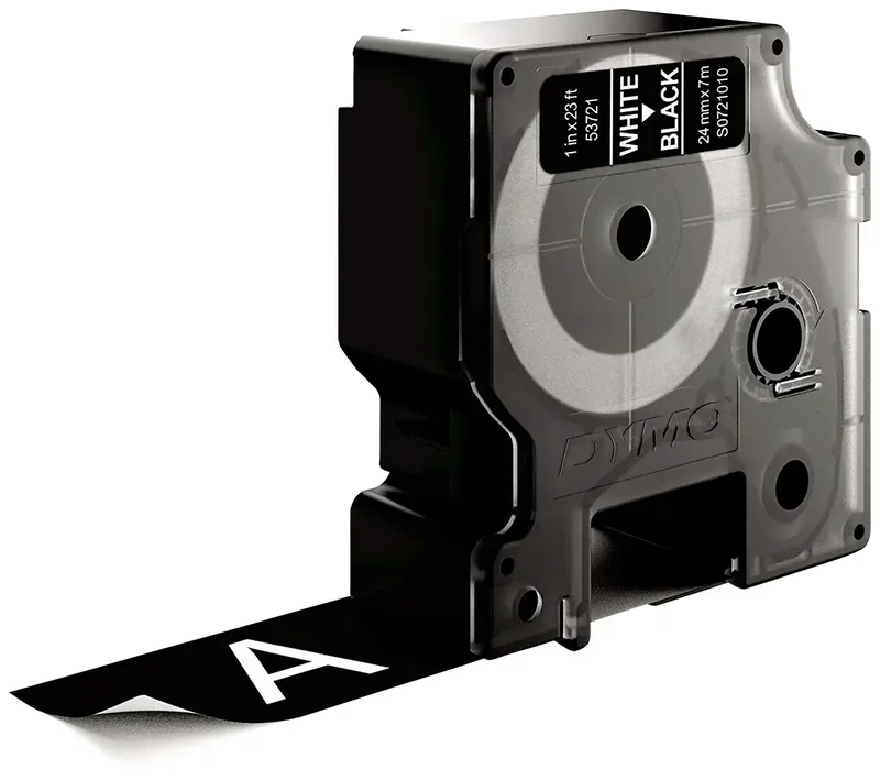 Labeltape Dymo LabelManager D1 polyester 24mm wit op zwart by DYMO – product photo 3 of 3