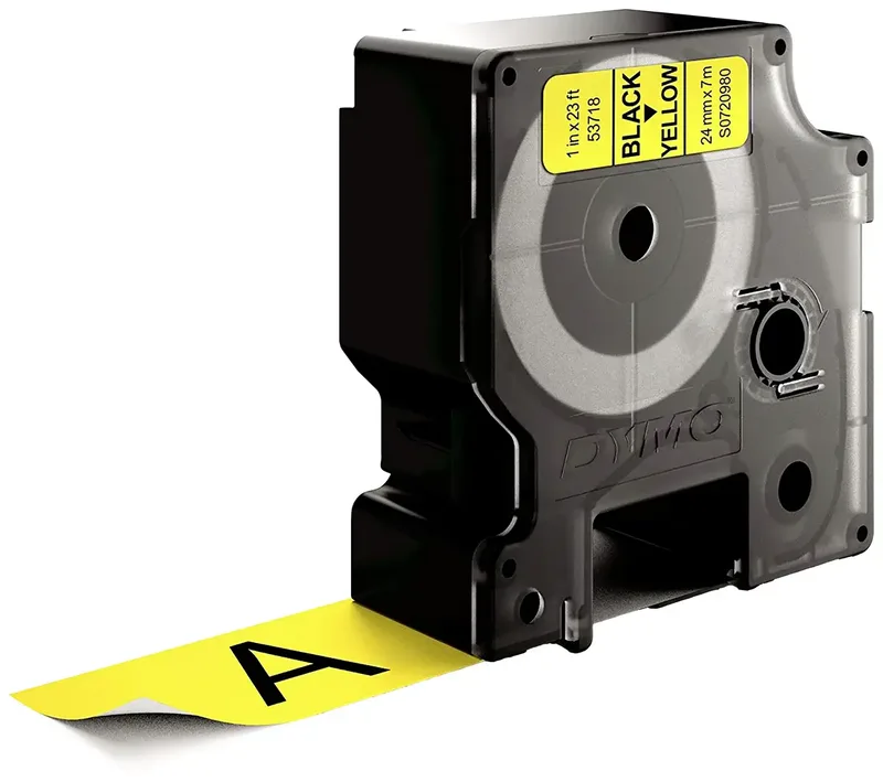 Labeltape Dymo LabelManager D1 polyester 24mm zwart op geel by DYMO – product photo 3 of 3