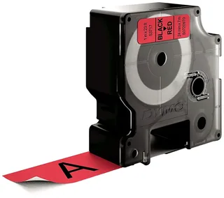 Labeltape Dymo LabelManager D1 polyester 24mm zwart op rood by DYMO – product photo 3 of 3