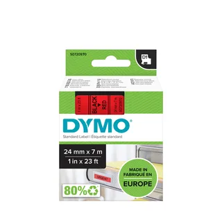 Labeltape Dymo LabelManager D1 polyester 24mm zwart op rood by DYMO – product photo 1 of 3