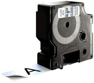 D1-Etikettenband schwarz auf transparent 24 mm x 7 m von DYMO – Produktfoto 3 von 3