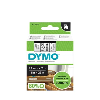 Labeltape Dymo LabelManager D1 polyester 24mm zwart op wit van DYMO – productfoto 1 van 3
