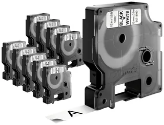Labeltape Dymo LabelManager D1 polyester 9mm zwart op wit 10 stuks by DYMO – product photo 3 of 3