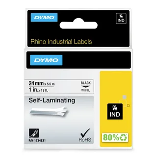 Labeltape Dymo Rhino industrieel zelflaminerend 24mm zwart op wit de DYMO – photo produit 2 sur 2
