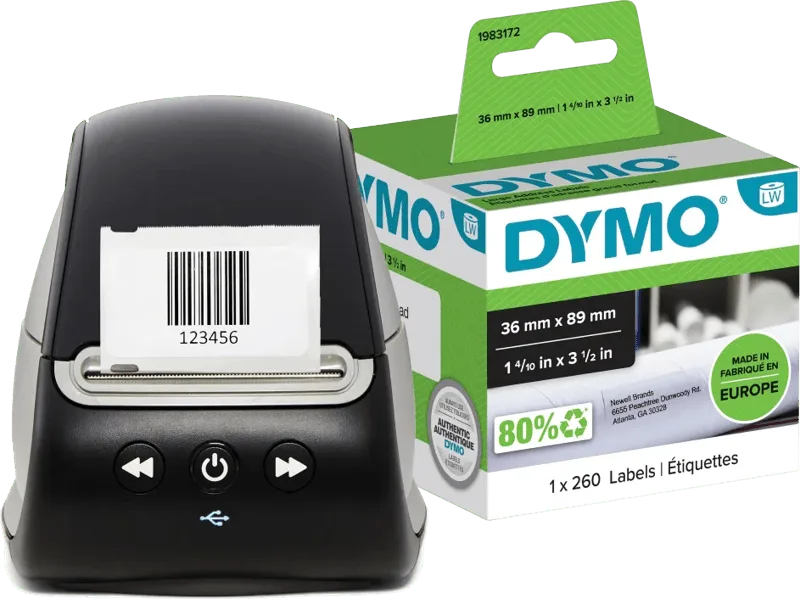 LabelWriter 550 + 1 extra label från DYMO – produktbild
