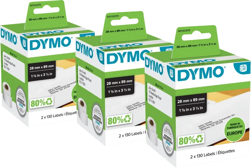 LabelWriter Adres Etiket 28 x 89 mm 260 stuks 3-pack by DYMO – product photo