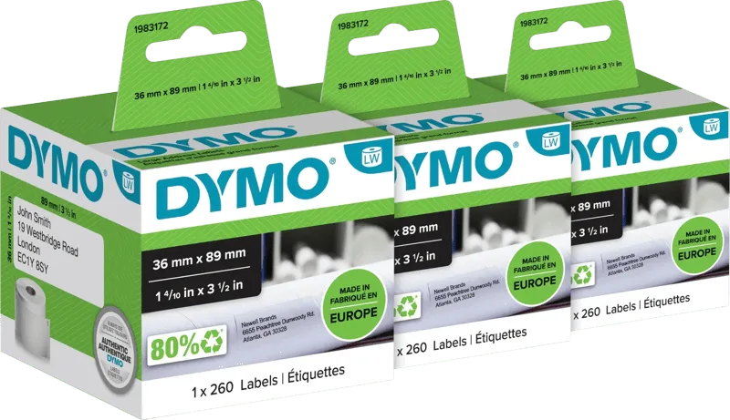 LabelWriter Adres Etiket 36x89mm 3-pack fra DYMO – produktbillede