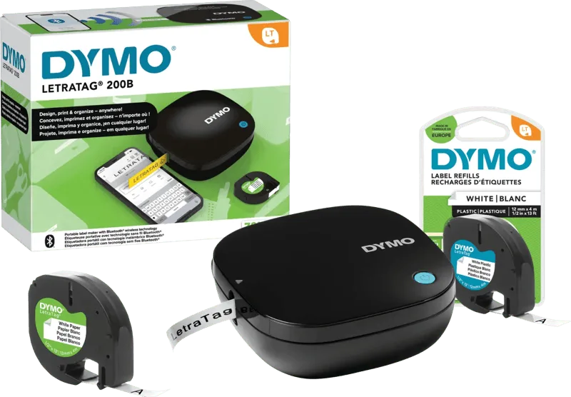 LetraTag 200B Bluetooth Labelprinter + 1 extra label by DYMO – product photo