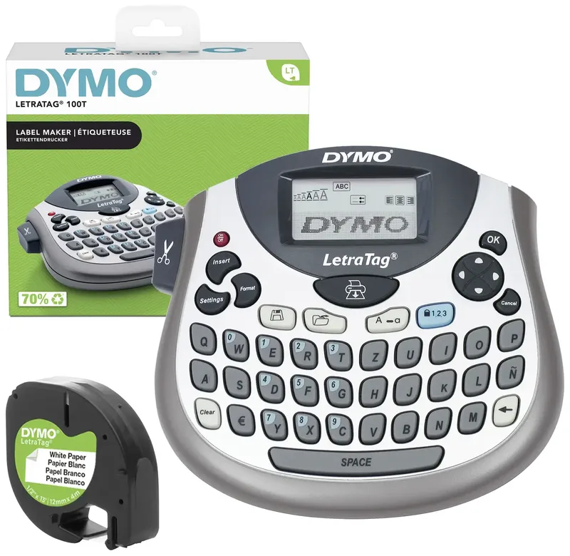 LetraTag LT-100T Beschriftungsgerät Geeignet für Schriftband: LT 12 mm de DYMO – photo produit