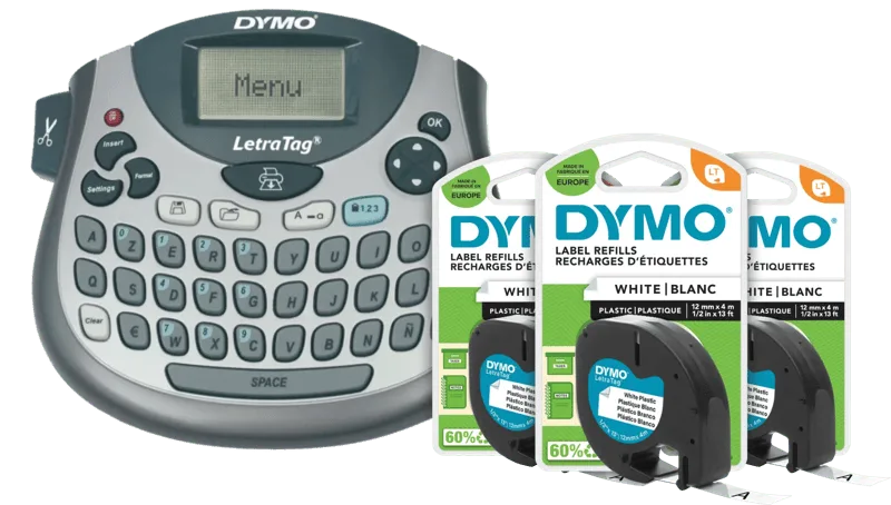 LetraTag LT-100T Labelprinter + 3 extra labels by DYMO – product photo
