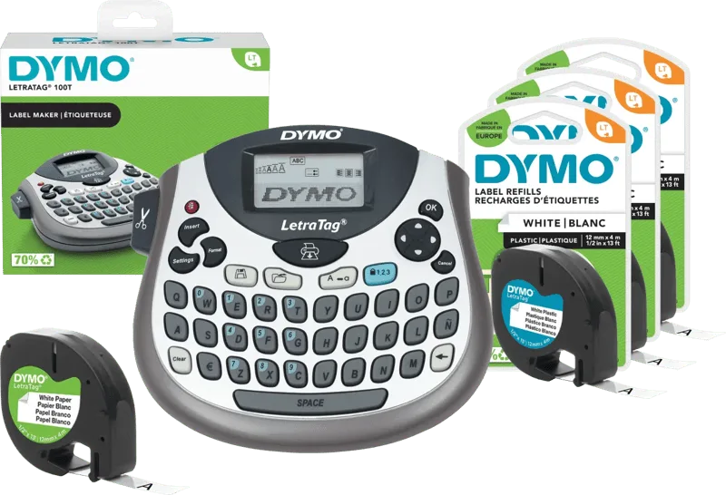 LetraTag LT-100T Labelprinter Qwerty + 3 extra labels by DYMO – product photo