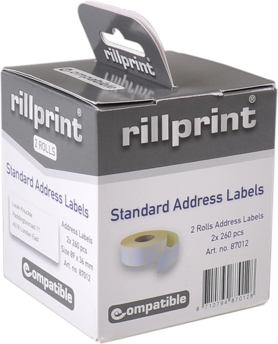 LW - Standard Labels - 89mm x 36mm von DYMO in Weiß – Produktfoto
