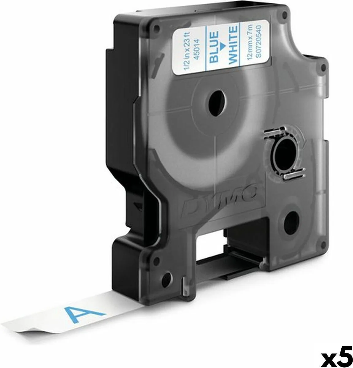 originele D1 labels | Blauwe Tekst op Doorzichtig Label | 12 mm x 7 m | zelfklevende etiketten voor de LabelManager labelprinter | gemaakt in Europa de DYMO en Blauw op Doorzichtig – photo produit