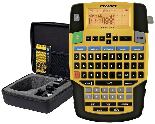 RHINO 4200 Kit Beschriftungsgerät Geeignet für Schriftband: IND 6 mm, 9 mm, 12 mm, 19 mm