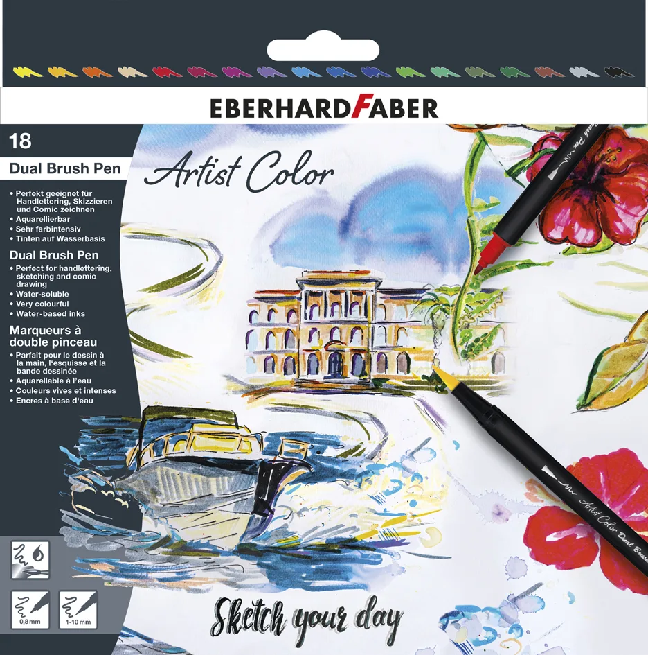Doppelfasermaler Artist Color Dual Brush Pen van Eberhard Faber – productfoto