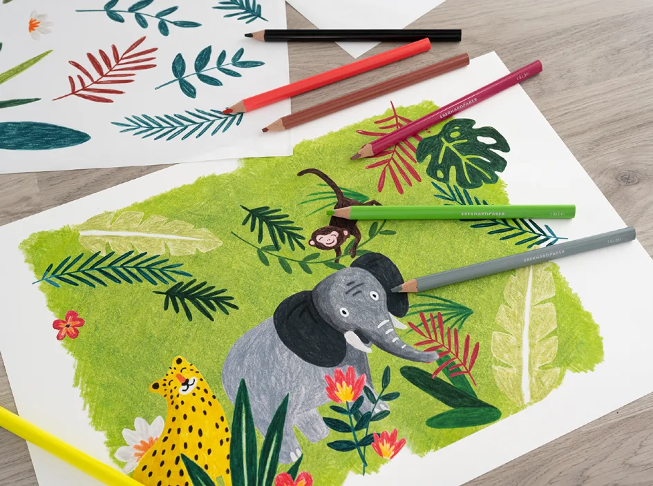 Dreikant-Buntstift COLORI Jumbo, 24er Etui van Eberhard Faber – productfoto