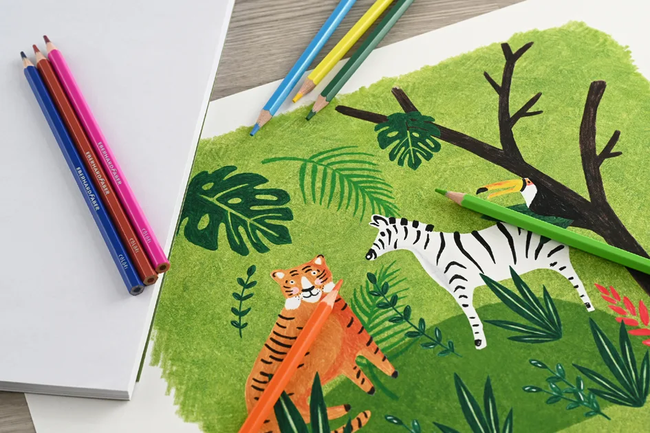 Hexagonal-Buntstift COLORI, 24er Kartonetui van Eberhard Faber – productfoto