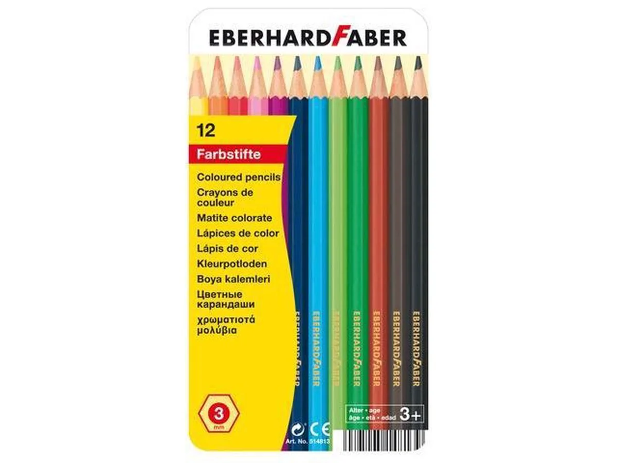 Kleurpotloden Eberhard Faber Classic metaaletui a 12 stuks doos met 5 stuks von Eberhard Faber in Mehrfarbig – Produktfoto