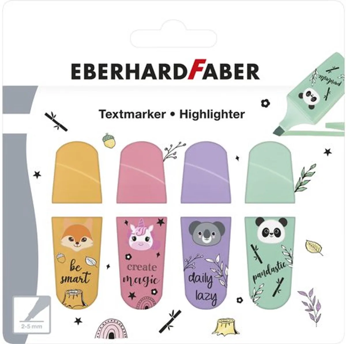 Mini markeerstift Eberhard Faber Animal set à 4 stuks EF-551415 van Eberhard Faber in Abrikoos – productfoto