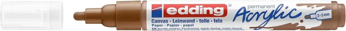 Acrylic marker - Medium punt fra edding i Hazelnoot bruin – produktbillede