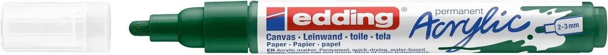 Acrylic marker - Medium punt - mosgroen fra edding i Grøn – produktbillede