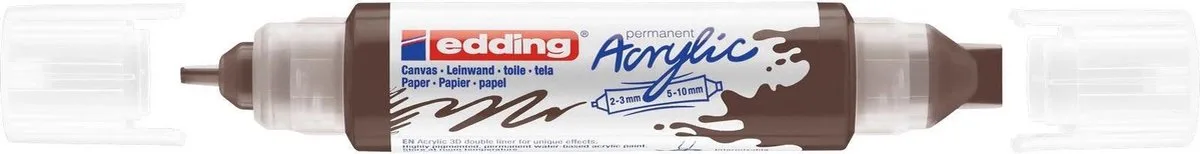 Acrylmarker edding e-5400 3D double liner chocoladebruin de edding en Marron – photo produit
