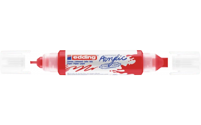 Acrylmarker edding e-5400 3D double liner verkeersrood de edding – photo produit