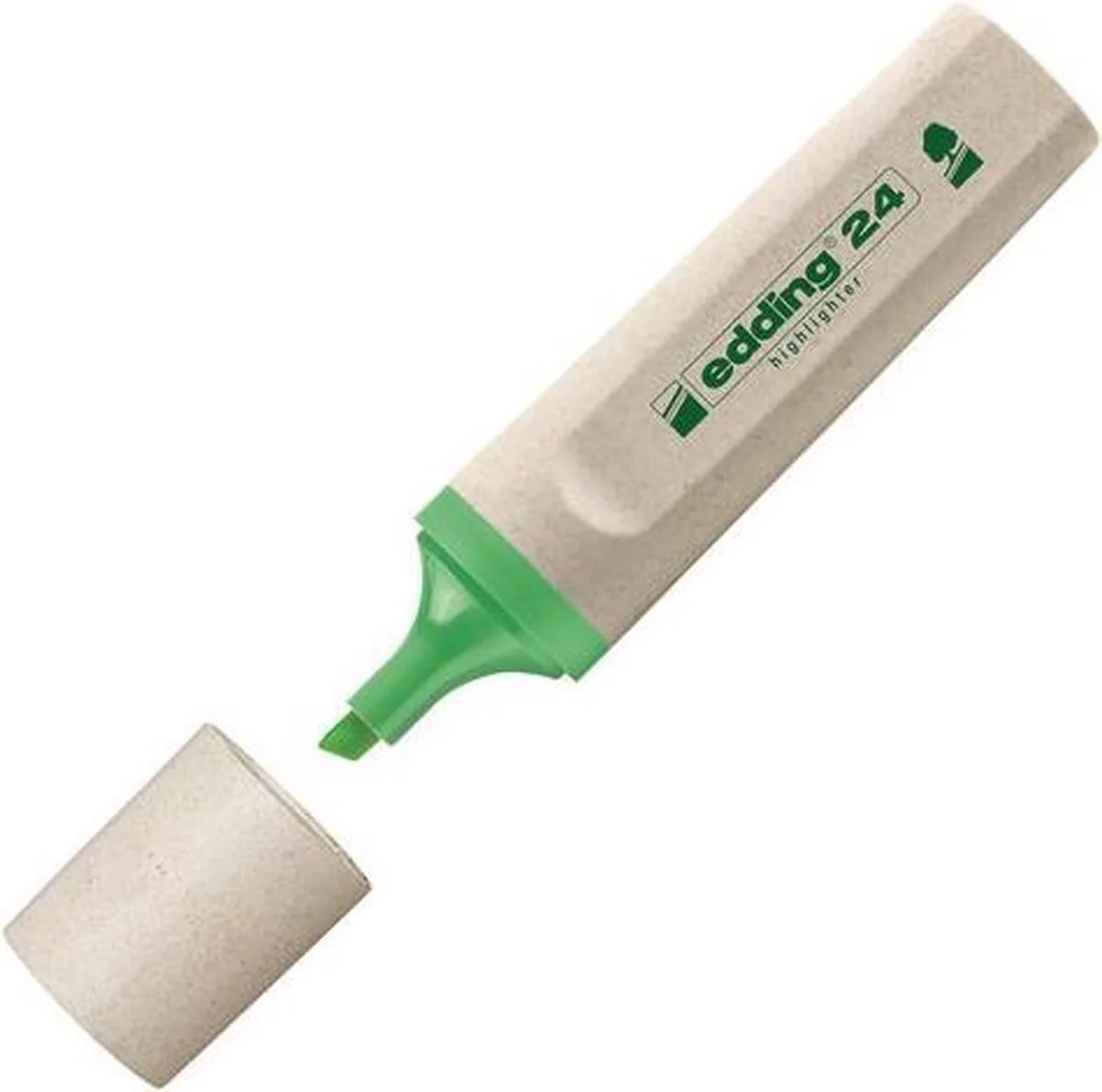 EcoLine 24 Markeerstift, Beitelvormige Punt, 2 - 5 mm, (doos 10 stuks) van edding in Groen – productfoto