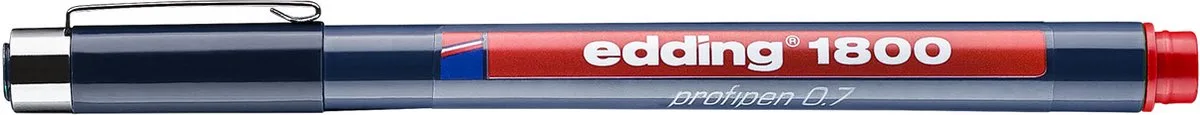 Edding 1800 Precisie fineliner - 0.7mm fra edding i Rød – produktbillede