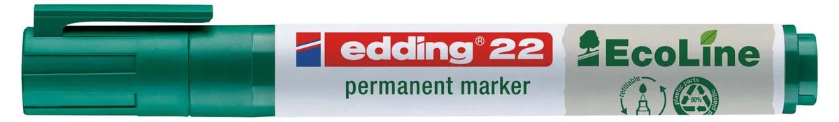 edding 22 Permanentmarker 1.0 - 5.0 mm Grün van edding – productfoto