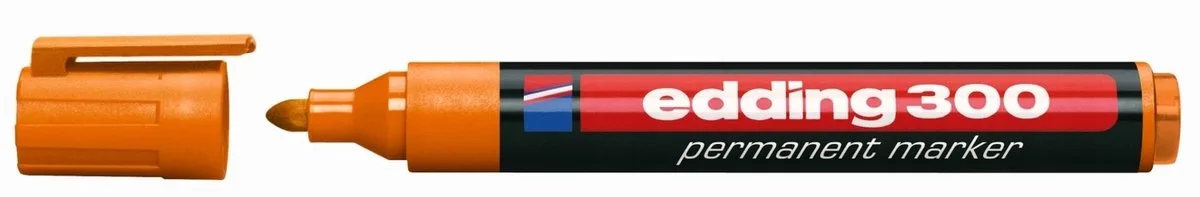 Edding 300 Permanent Marker - Rond de edding en Orange – photo produit