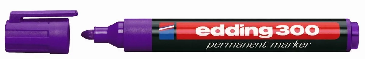 Edding 300 Permanente Marker - Ronde Punt de edding en Violet – photo produit