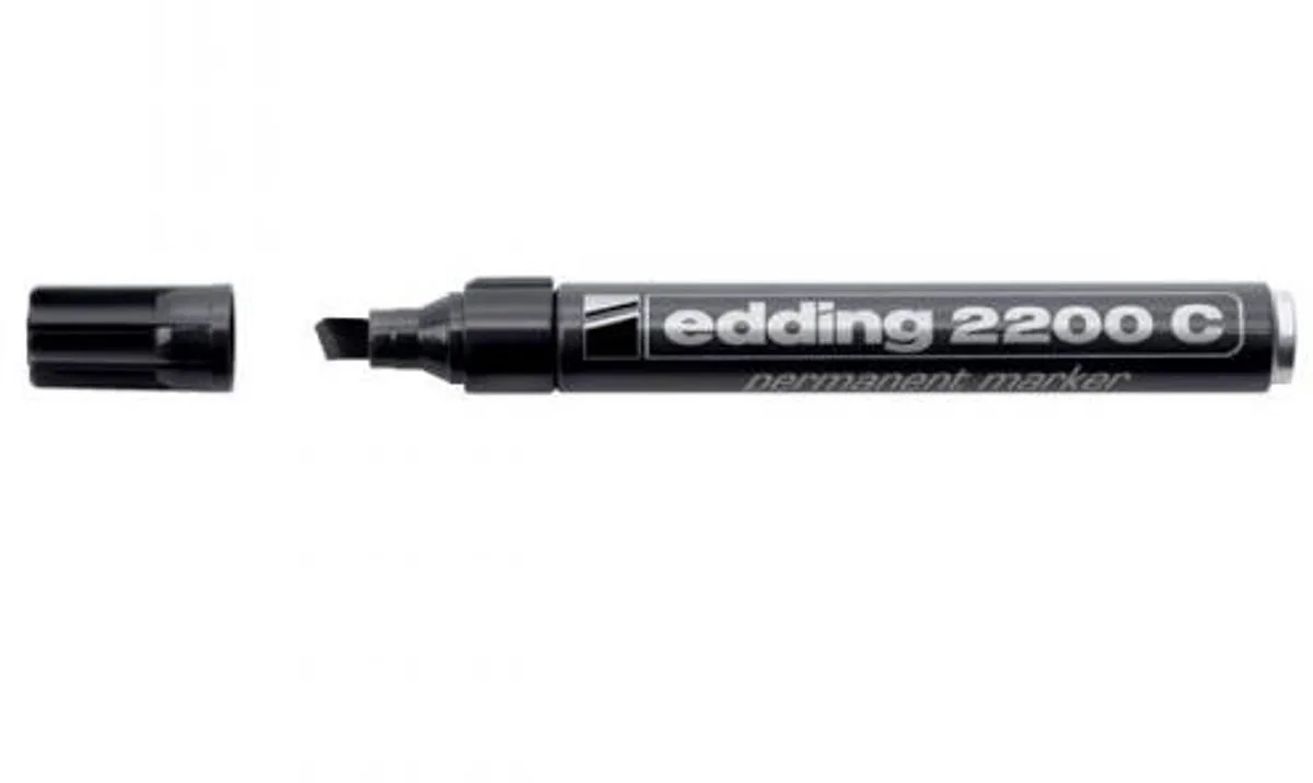 edding 3300 Permanente Marker, Beitelvormige Punt, 1 - 5 mm, (doos 10 stuks) de edding en Noir – photo produit