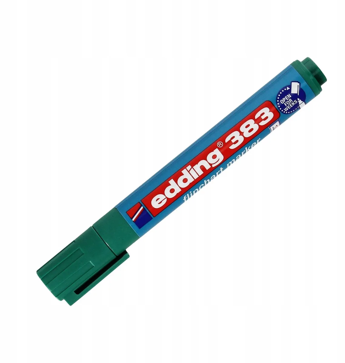Edding 383 Flipchart Marker - 1-5 mm, Afgeschuinde Punt de edding en Vert – photo produit