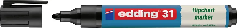 Edding 4-31001 Flipchartmarker edding EcoLine 31 - Marker - für Flipchart - Schwarz Rundspitze 1.5 - 3 mm Schwarz 1 St. de edding – photo produit
