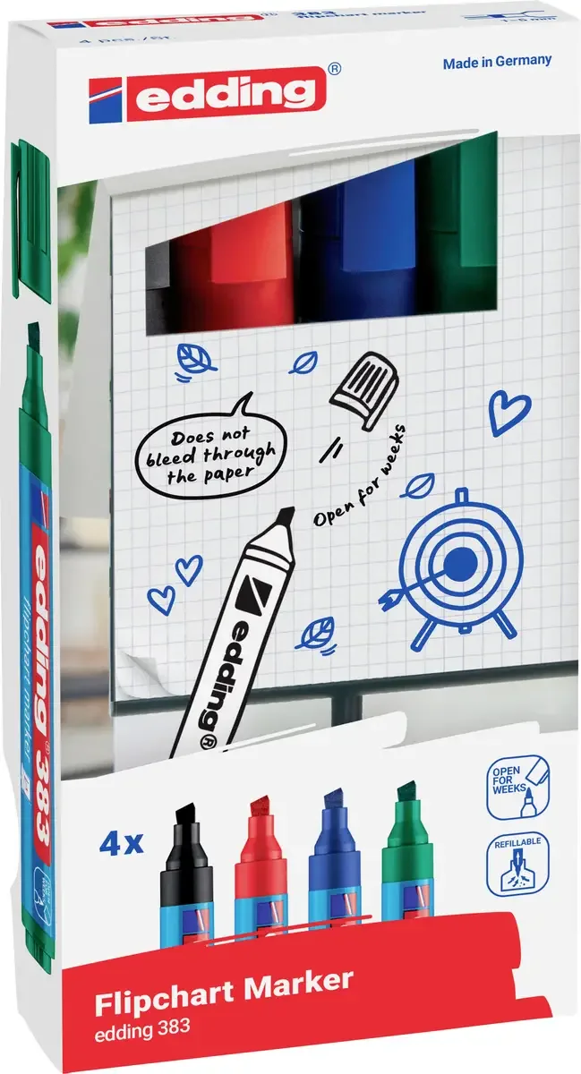 Edding 4-383-4-2 Flipchartmarker 383 Mehrfarbig 1 St. by edding – product photo
