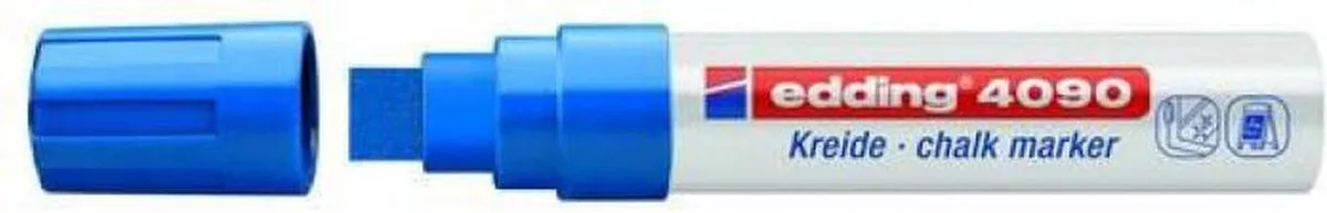 edding-4090 kalk marker / window marker 5ST 4-15 mm / 4-4090003 de edding en Bleu – photo produit