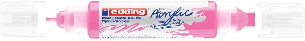 Edding 5400 3D double liner - Acrylmarker - (069) de edding en Neon roze – photo produit