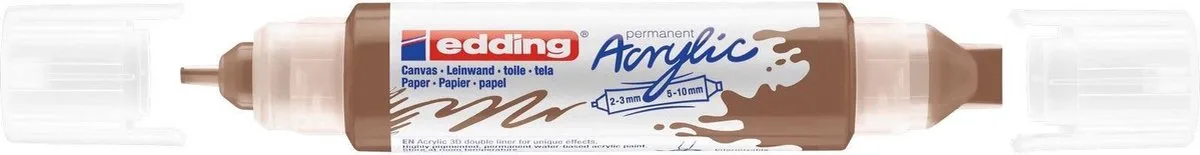 Edding 5400 3D double liner - Acrylmarker - Bruin (919) fra edding i Hazelnoot – produktbillede