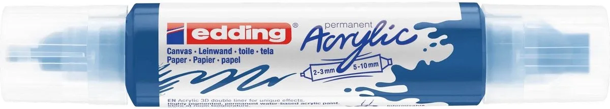 Edding 5400 3D double liner - Acrylmarker - Gentiaanblauw (903) fra edding i Blå – produktbillede