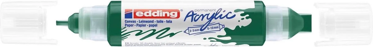 Edding 5400 3D double liner - Acrylmarker - Mosgroen (904) fra edding i Mørkegrøn – produktbillede