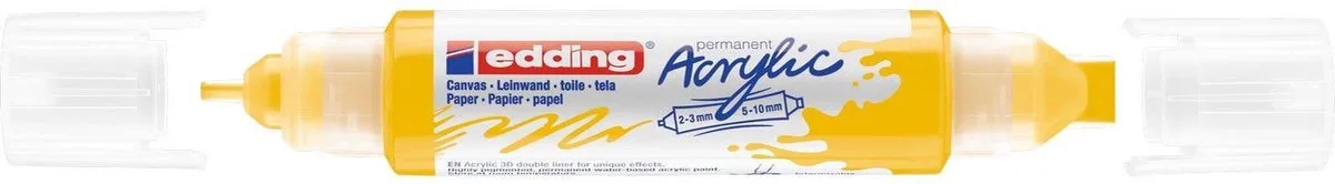Edding 5400 3D Double Liner - Acrylmarker - Verkeersgeel (905) de edding en Jaune – photo produit