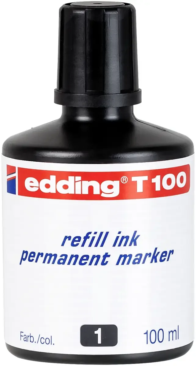 Encre de recharge pour marqueur noir 100 ml 4-T100001 de edding – photo produit