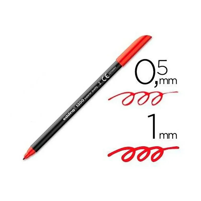 Fineliner edding 1200 002 fijn rood van edding – productfoto 2 van 3